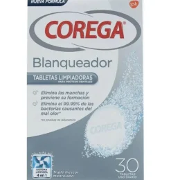 Corega Blanqueador - Limpieza Protesis Dental (30 Tabletas) - Glaxosmithkline