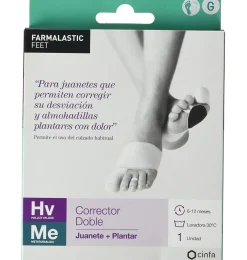 Corrector Doble Juanetes y Plantar - Farmalastic Feet (pie Izdo T - Gde) - Cinfa S a
