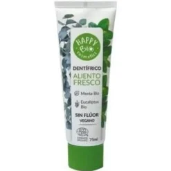 Cosmetics Dentifrico Aliento Fresco Menta sin Fluor 75ml - Happy Bio