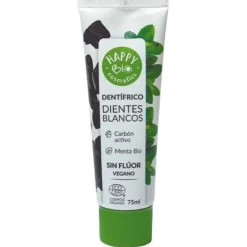 Cosmetics Dentifrico Dientes Blancos Carbon Activo - Menta 75ml - Happy Bio