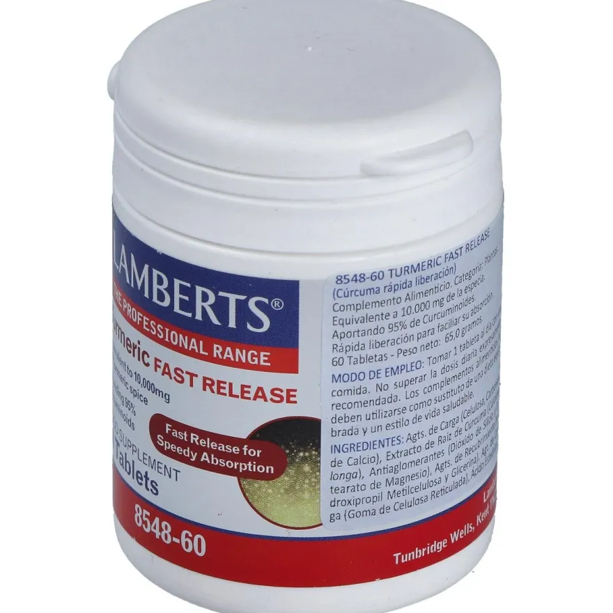 Cúrcuma de Liberación Rápida 60 Tabs - Lamberts
