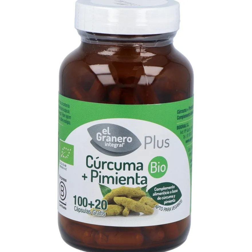 Cúrcuma + Pimienta Plus Bio 120caps - El Granero