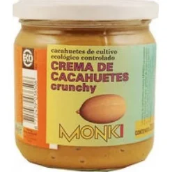 Crema de Cacahuetes Crujiente Bio 330g - Monki