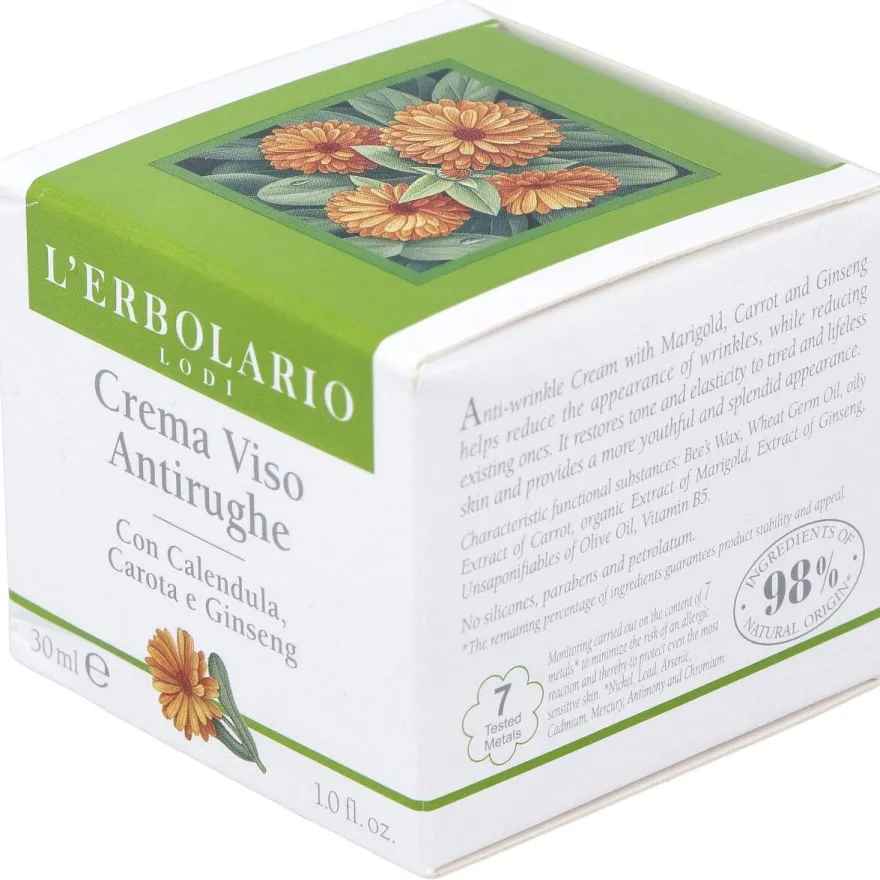 Crema Facial Antiarrugas Calendula Zanahoria 30M