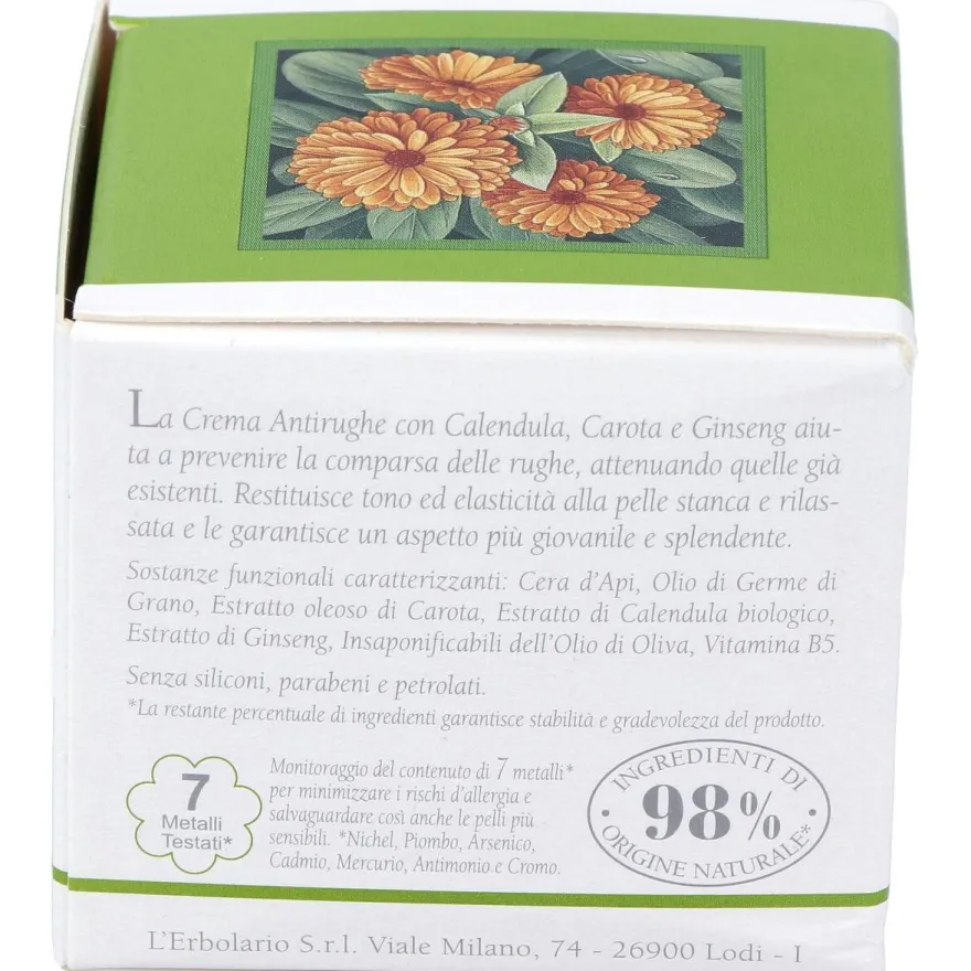 Crema Facial Antiarrugas Calendula Zanahoria 30M