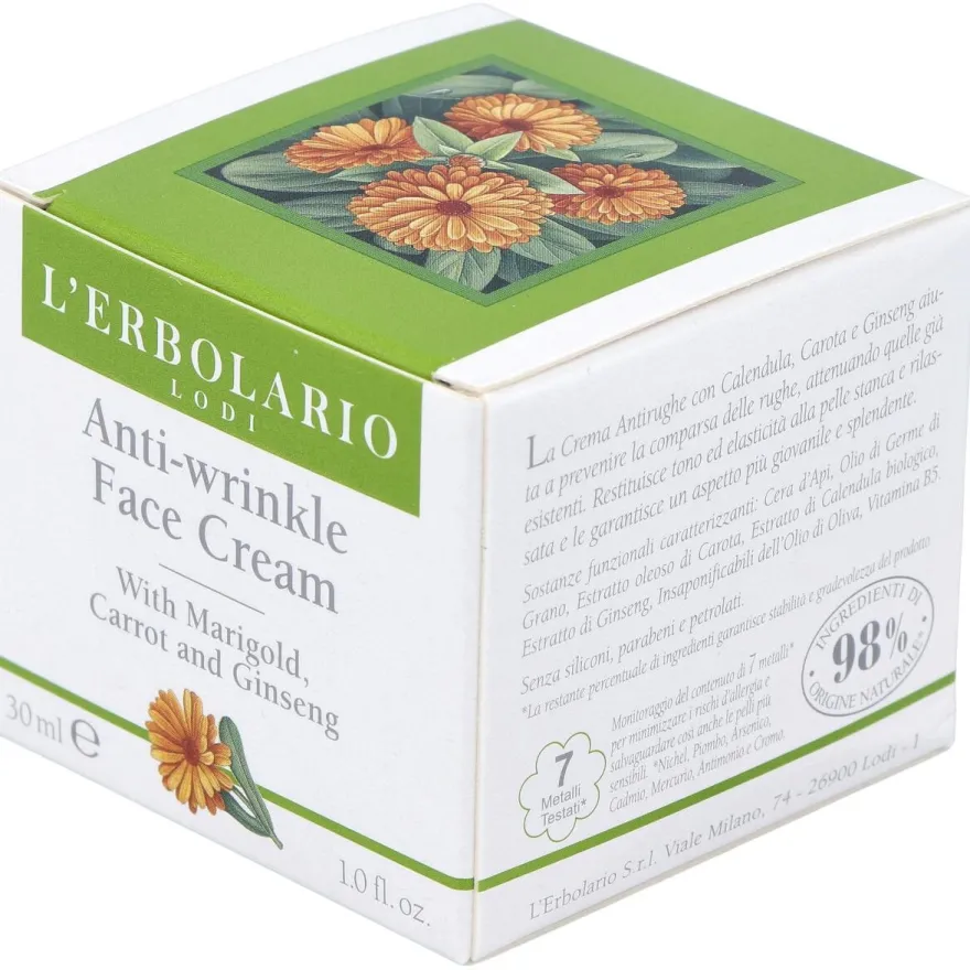 Crema Facial Antiarrugas Calendula Zanahoria 30M