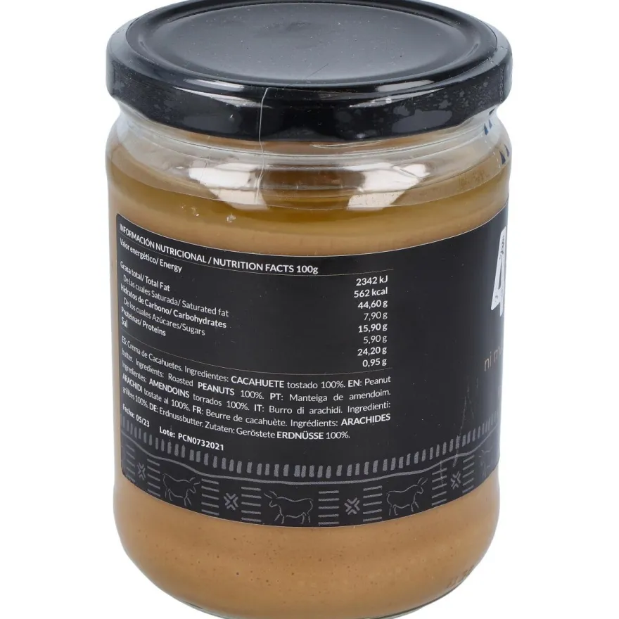 Crema 100% Natural Cacahuete 500g - Paleobull
