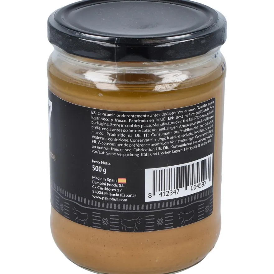 Crema 100% Natural Cacahuete 500g - Paleobull