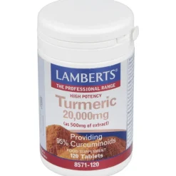 Curcuma 20.000mg. (95% de Curcumina) 120comp - Lamberts