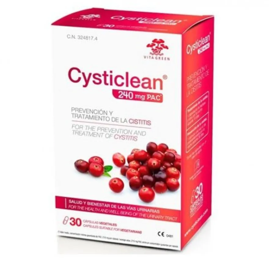 Cysticlean 240 mg PAC, 30 Caps. - Cysticlean