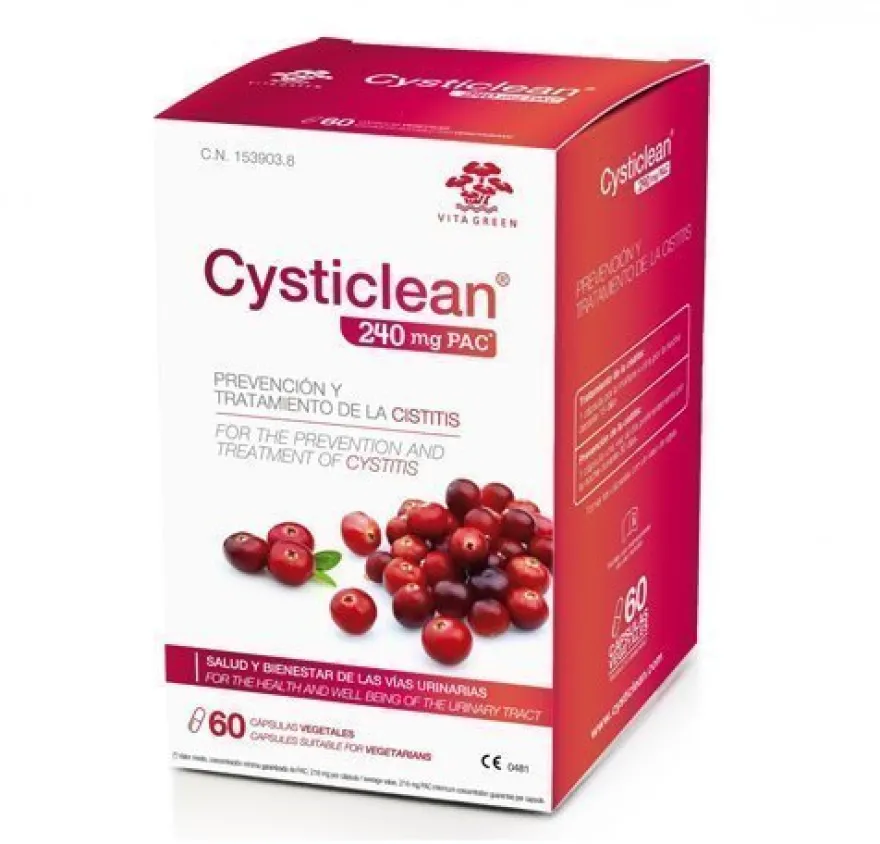 Cysticlean 240 mg PAC, 60 Caps. - Cysticlean