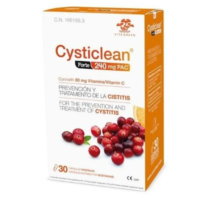 Cysticlean 240 mg PAC Forte, 30 Caps. - Cysticlean