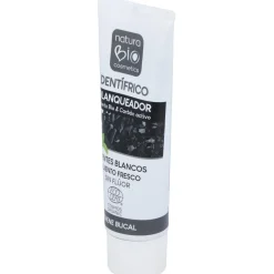 Dentifrico Blanqueador Menta Bio y Carbon Activo 75ml - Naturabio Cosmetics