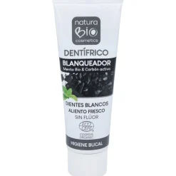 Dentifrico Blanqueador Menta Bio y Carbon Activo 75ml - Naturabio Cosmetics