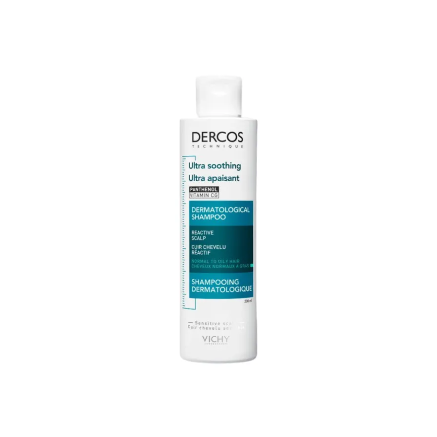 Dercos Champú Ultra Calmante Cabellos Normal a Graso, 200 ml.- Vichy