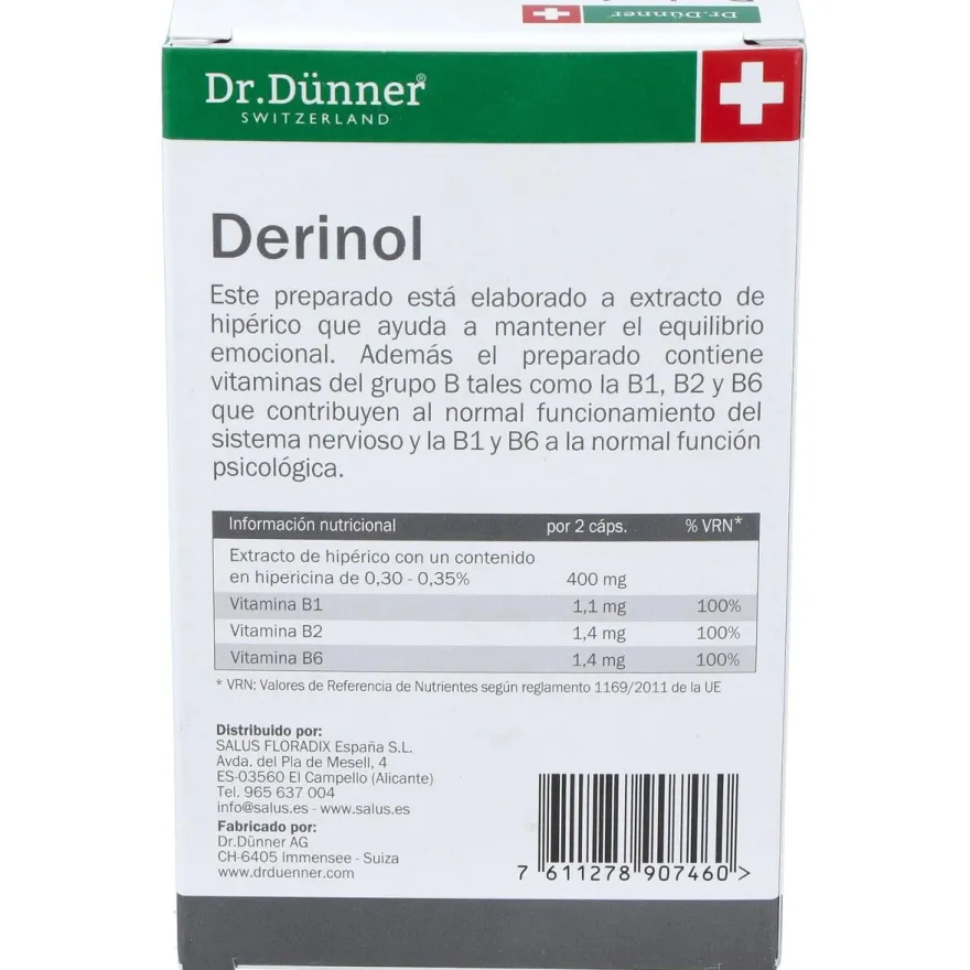 Derinol (Deprinol) (Hiperico) 40Cap. Dr.Dunner