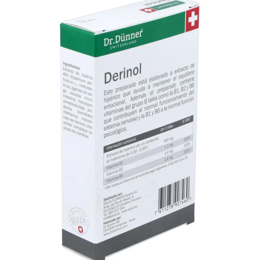Derinol (Deprinol) (Hiperico) 40Cap. Dr.Dunner