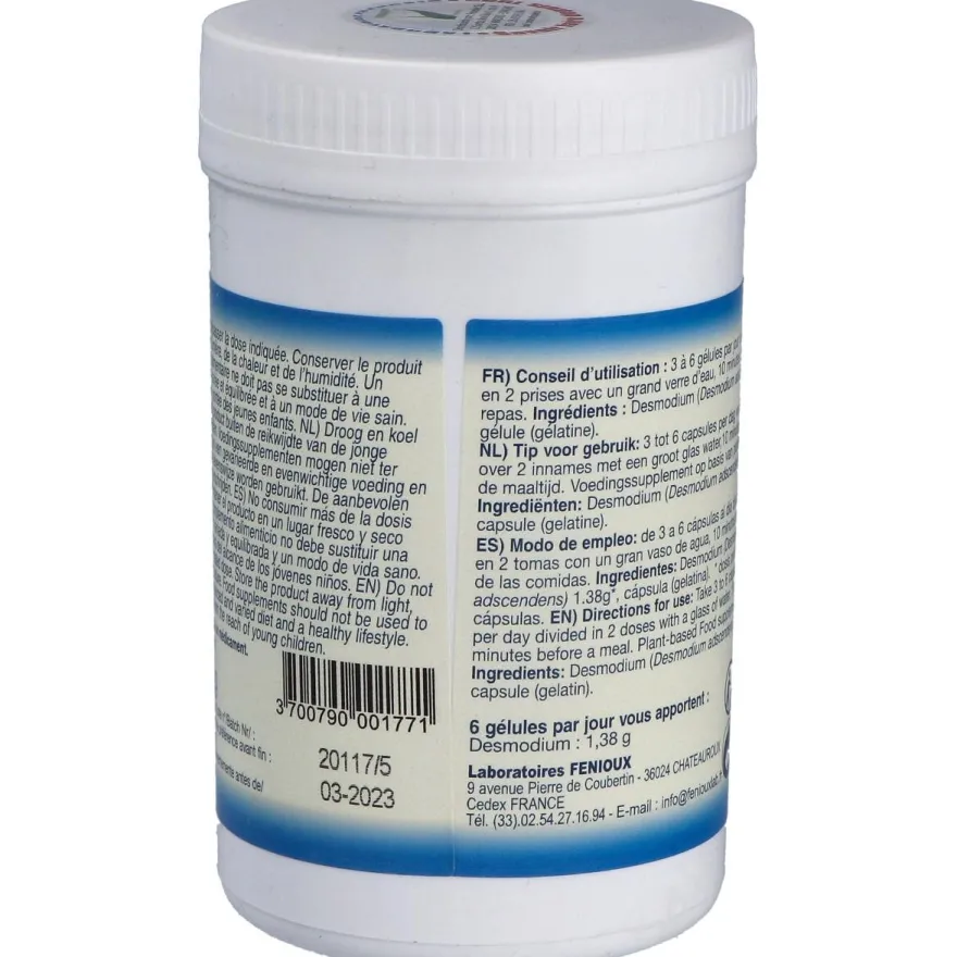 Desmodium Ascendens 200mg 180caps - Fenioux