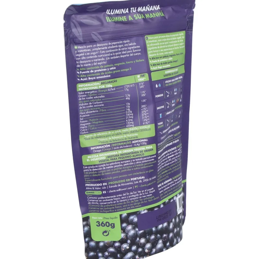 Despertar Buda Acai Fresa Plat 360g - Iswari