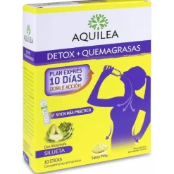 Detox + Quemagrasas Sabor Piña, 10 Uds - Aquilea