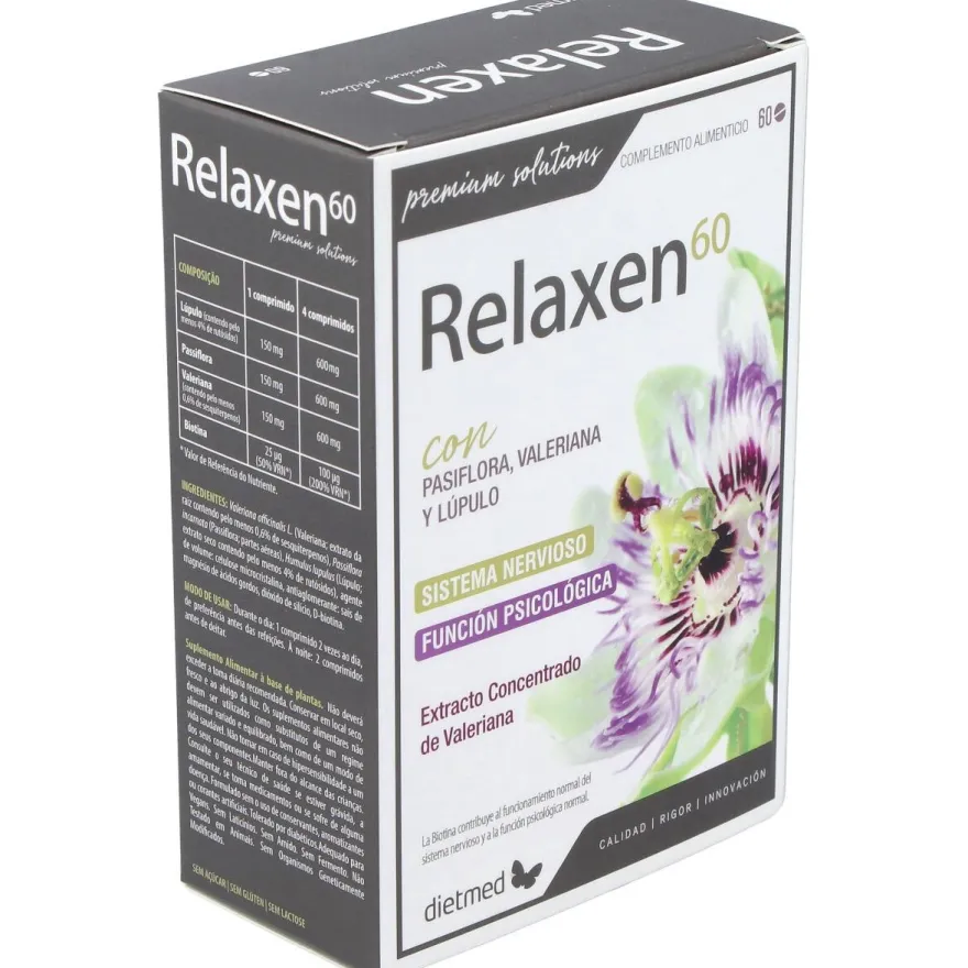 Dietmad Relaxen Pasiflora Valeriana 60comp - Dietmed
