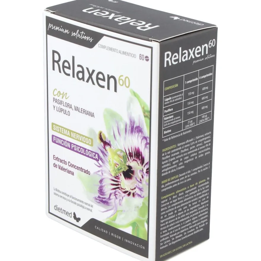 Dietmad Relaxen Pasiflora Valeriana 60comp - Dietmed