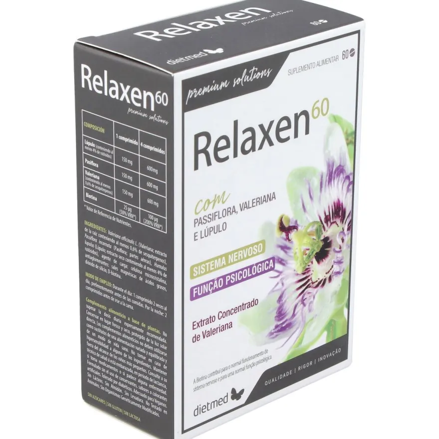 Dietmad Relaxen Pasiflora Valeriana 60comp - Dietmed