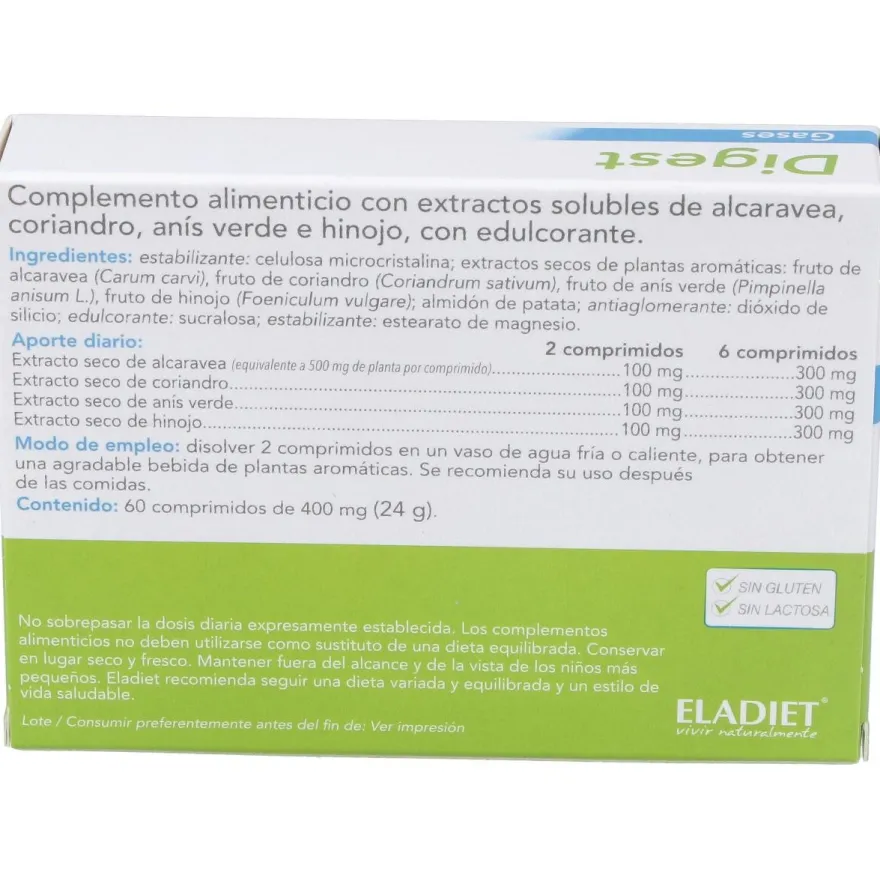 Digest Gases en Comprimidos - Eladiet