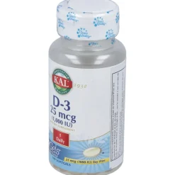 D - 3 25 mcg (1000 Ui) Perlas Activgel 100 u - Solaray