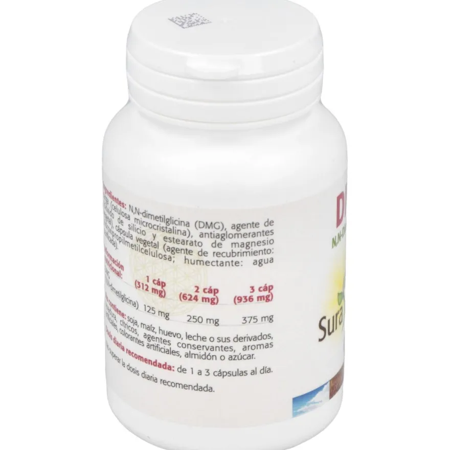Dmg N_ N - Dimetilglicina 125 mg 100 Cápsulas - Sura Vitasan