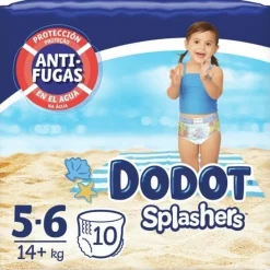 Dodot Splashers Bañador Desechable Talla 5-6 + 14 Kg 10 U