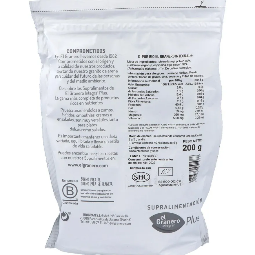 Dpr D-Pur Detox Superalimento Bio 200Gr.