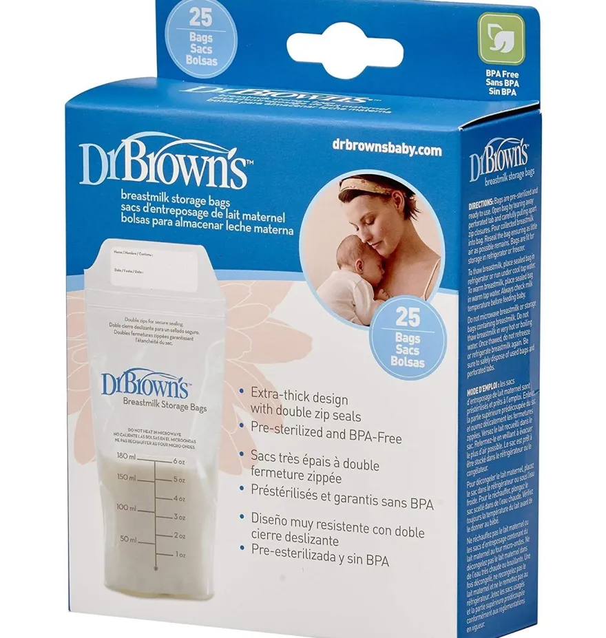 Dr Brown´S Bolsas Para Almacenar Leche Materna (25 U)