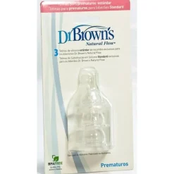 Dr Brown'S Tetina Silicona Natural Flow Prematuros 2Uds