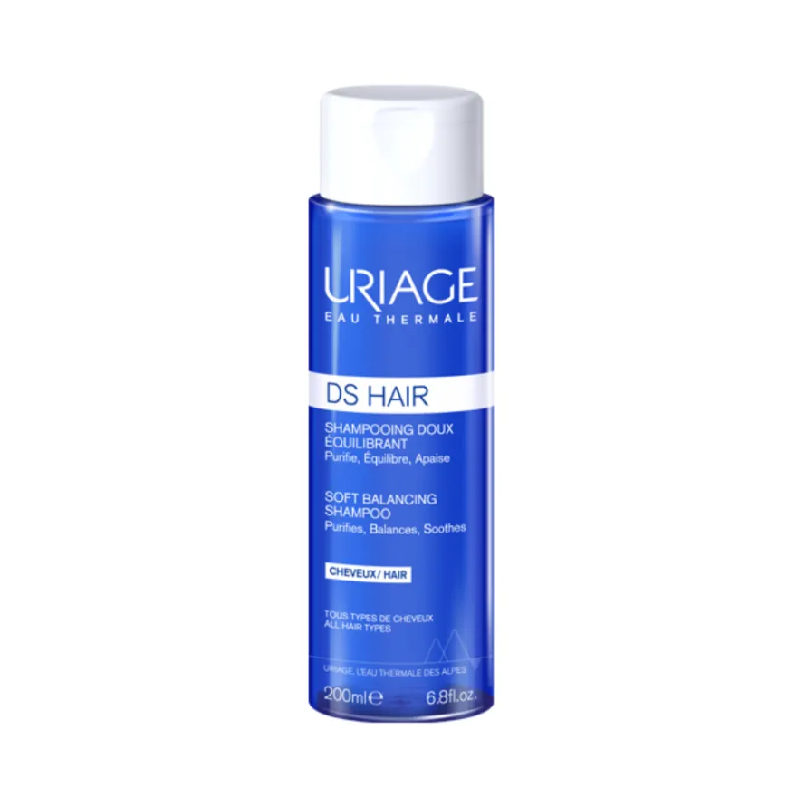 DS Hair Champú Suave Regulador, 200 ml. - Uriage