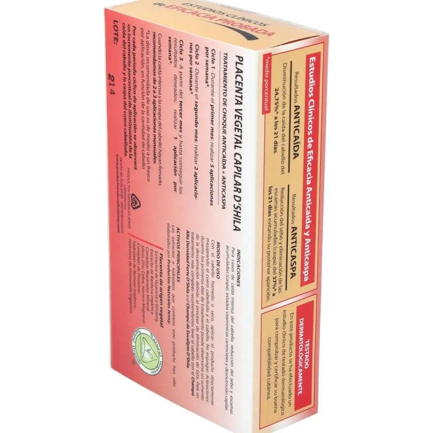 D'shila Placenta Capilar Vegetal Plus Forte 4x25ml - D Shila