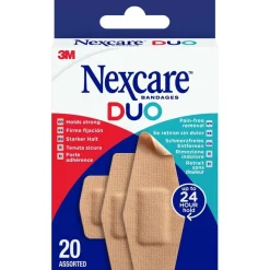 Duo Silicona Surtido de 20 Vendajes Flexibles, 1 Unidad - Nexcare
