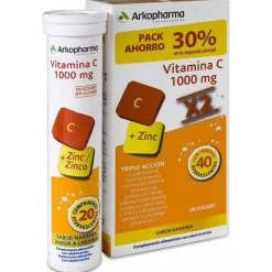 Duplo Arkopharma Arkovital Vitamina C 1000 mg + Zinc, 2 Uds - Arkopharma