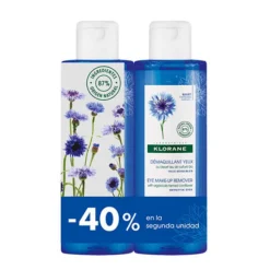 Duplo Desmaquillante de Ojos al Aciano BIO, 200 ml + 200 ml. - Klorane