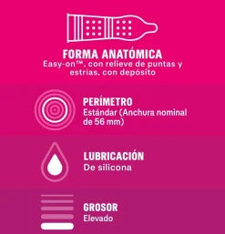 Durex Dame Placer - Preservativos (12 Unidades) - Otros Laboratorios