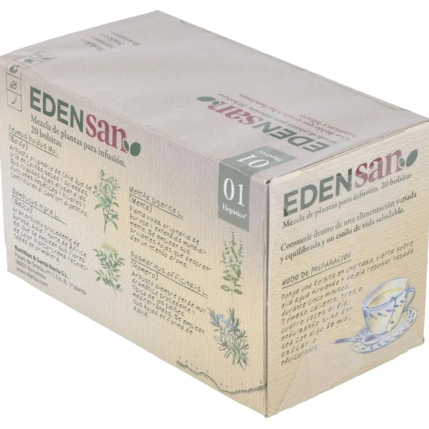 Edensan 01 Filtros Infusiones 20uds - Dietisa