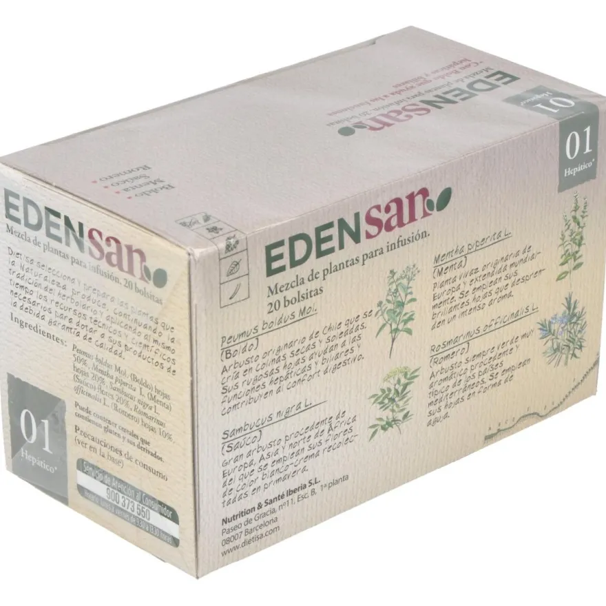Edensan 01 Filtros Infusiones 20uds - Dietisa