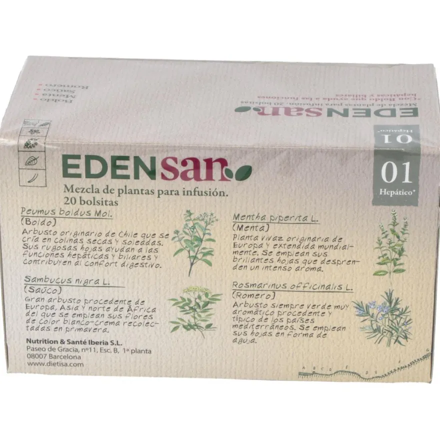Edensan 01 Filtros Infusiones 20uds - Dietisa