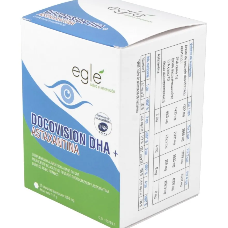 Eglé Docovision Dha + Astaxantina 60Caps