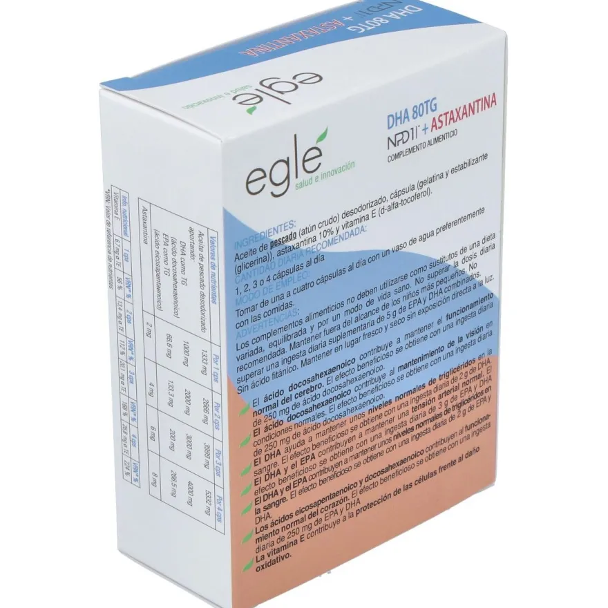 Eglé Npd1 Dha 80Tg Astaxantina 30 Perlas