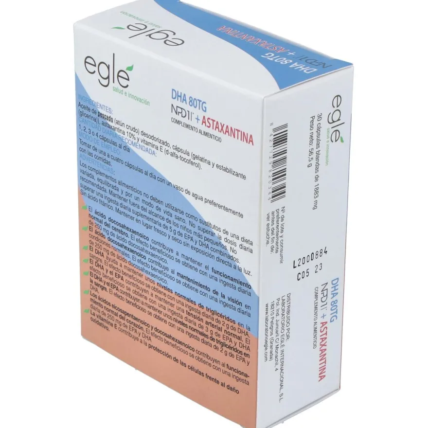 Eglé Npd1 Dha 80Tg Astaxantina 30 Perlas