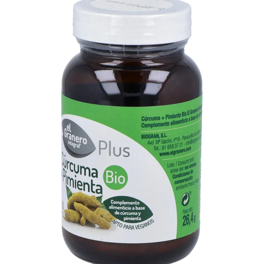 El Granero Curcuma Pimienta Bio 60Caps