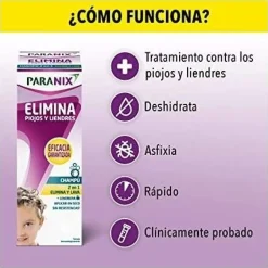 Elimina Piojos y Liendres Champú 200ml - Paranix