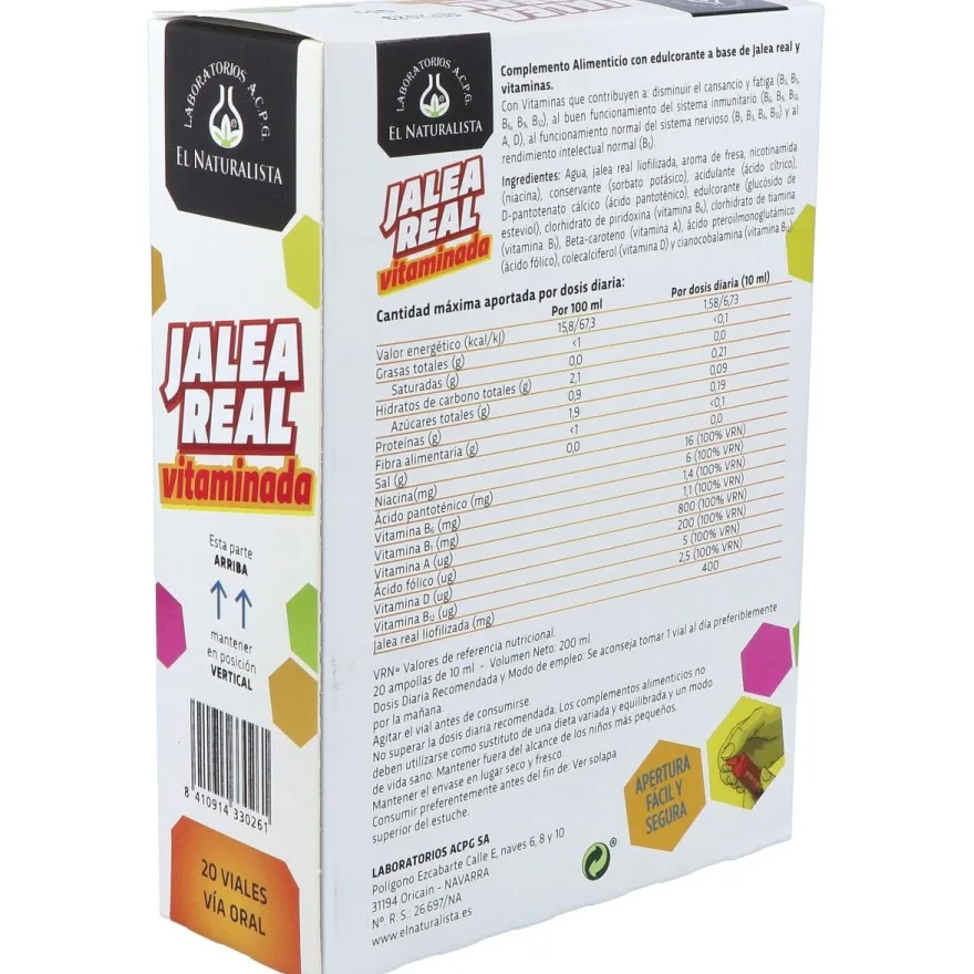 El Naturalista Jalea Real Vitaminada, 20 Ampollas 2