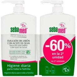 Emulsión Sin Jabón Gel De Baño Con Aceite De Oliva Duo 2 X 750 Ml
